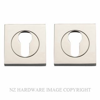 IVER 20028 PN SQUARE EURO ESCUTCHEON 52MM POLISHED NICKEL