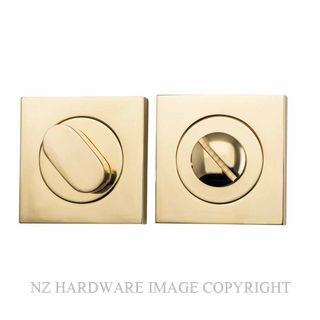 IVER 20030 PB SQUARE PRIVACY SET 52MM POLISHED BRASS