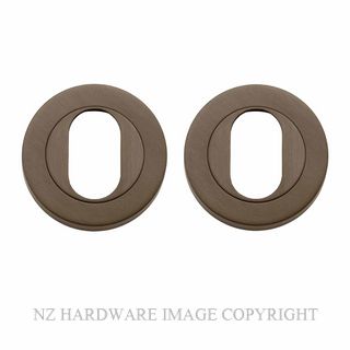 IVER 20061 SB ROUND OVAL ESCUTCHEON 52MM SIGNATURE BRASS