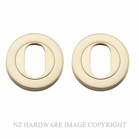 IVER 20060 PB ROUND OVAL ESCUTCHEON 52MM POLISHED BRASS