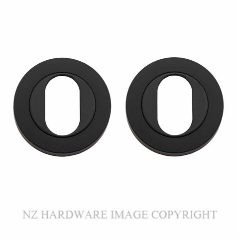 IVER 20063 MB ROUND OVAL ESCUTCHEON 52MM MATT BLACK