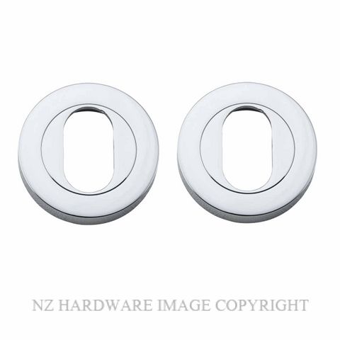 IVER 20064 CP ROUND OVAL ESCUTCHEON 52MM CHROME PLATE