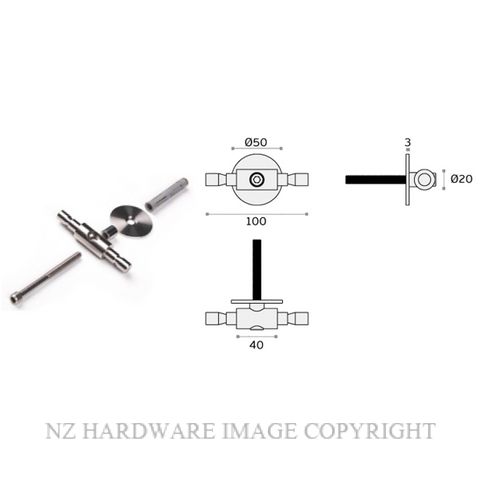 JNFIN15130 WALL CONECTOR AND SUPPORT ?20MM