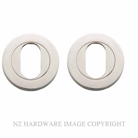 IVER 20068 PN ROUND OVAL ESCUTCHEON 52MM POLISHED NICKEL