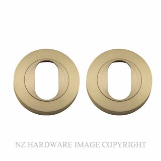 IVER 20066 BB ROUND OVAL ESCUTCHEON 52MM BRUSHED BRASS