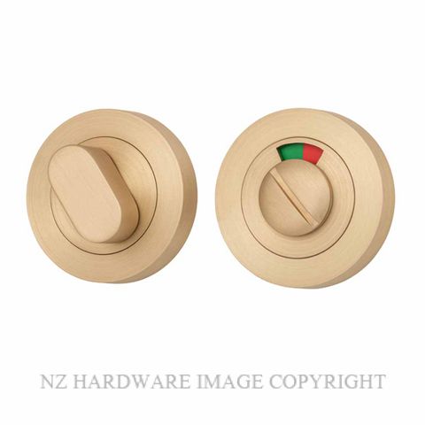 IVER 20076 BB ROUND INDICATING PRIVACY SET 52MM BRUSHED BRASS