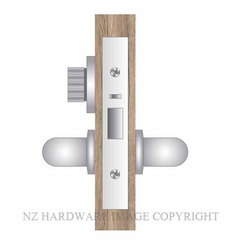 MILES NELSON MNC5203SC TURN ONLY EXIT DOOR LATCH 60MM SATIN STAINLESS