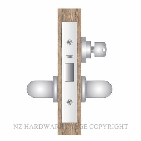 MILES NELSON MNC5206SC SINGLE KEY EXIT DOOR LOCK 60MM SATIN STAINLESS