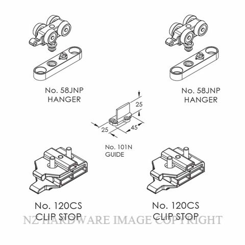 BRIO QR120R-C1PK QUICK RUN 120 RECESSED MOUNT FITTINGS PACK