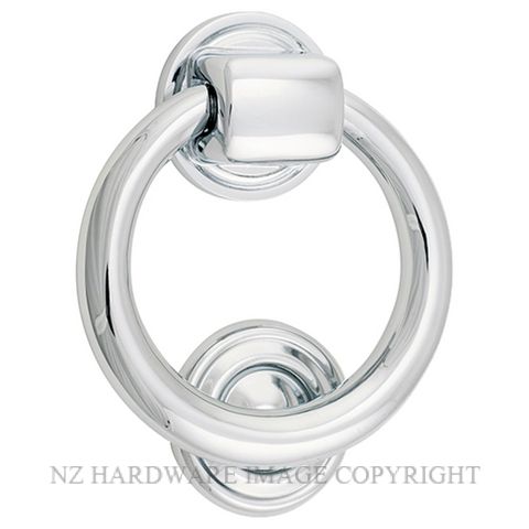 IVER 9324 CP DOOR KNOCKER-RING 100MM CHROME PLATE