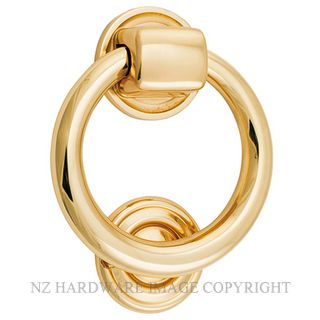 IVER 9320 PB DOOR KNOCKER-RING 100MM POLISHED BRASS