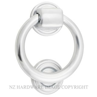 IVER 9325 SC DOOR KNOCKER-RING 100MM BRUSHED CHROME