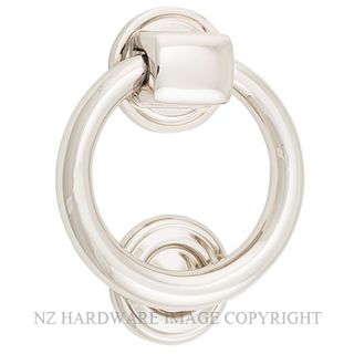 IVER 9328 PN DOOR KNOCKER-RING 100MM POLISHED NICKEL