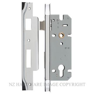 IVER 6052 CP 85MM REBATED EURO LOCK BS45MM CHROME PLATE