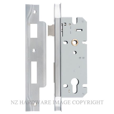 IVER 6060 - 6061 REBATED EURO CYLINDER LOCK BRUSHED CHROME