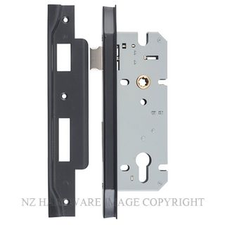 IVER 6068 BLK 85MM REBATED EURO LOCK BS45MM BLACK