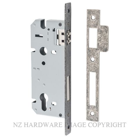 IVER 6086 - 6087 ROLLER BOLT LOCK DISTRESSED NICKEL