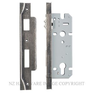 IVER 6088 - 6089 REBATED ROLLER BOLT LOCK DISTRESSED NICKEL