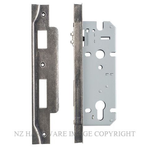 IVER 6088 - 6089 REBATED ROLLER BOLT LOCK DISTRESSED NICKEL