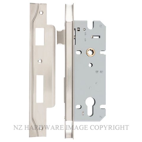 IVER 6100 - 6101 REBATED EURO CYLINDER LOCK SATIN NICKEL