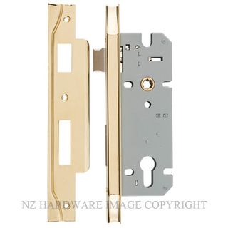 IVER 6028 - 6029 REBATED EURO CYLINDER LOCK POLISHED BRASS