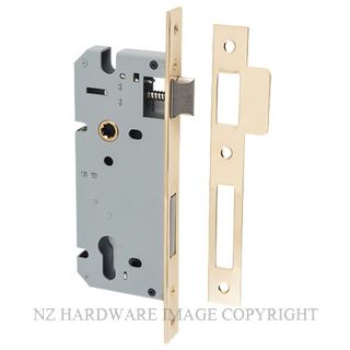 IVER 6027 PB 85MM EURO LOCK BS60MM POLISHED BRASS