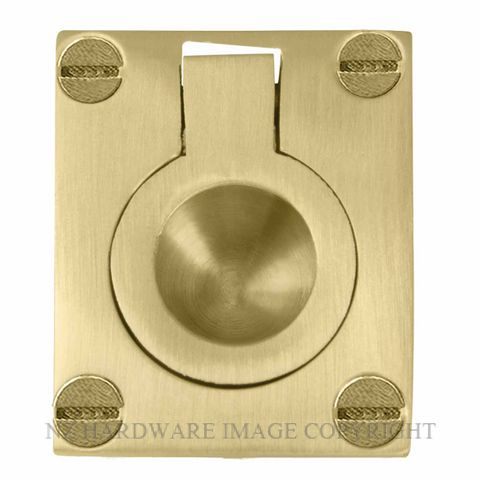 WINDSOR 5154 MSB FLUSH RING 50 X 37MM MATT SATIN BRASS