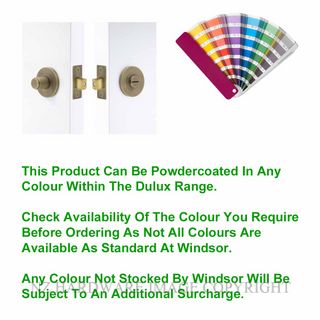 WINDSOR 8400 PC NIDO TURN & RELEASE PRIVACY SET PLAIN POWDERCOAT