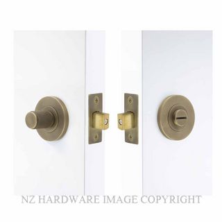 WINDSOR 8410 RB NIDO TURN & RELEASE PRIVACY SET DIAMOND KNURL ROMAN BRASS
