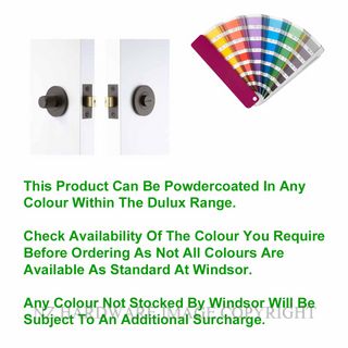 WINDSOR 8410 PC NIDO TURN & RELEASE PRIVACY SET DIAMOND KNURL POWDERCOAT