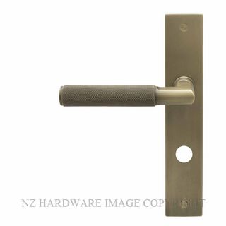 WINDSOR 8413 P85 RB NIDO LUMINA DIAMOND KNURL LEVER ON PRIVACY PLATE SET ROMAN BRASS
