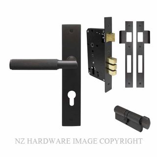 WINDSOR 8416 DRB NIDO LUMINA DIAMOND KNURL LONG PLATE ENTRANCE SET DARK ROMAN BRASS