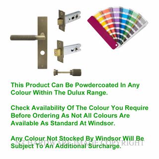 WINDSOR 8418 PC NIDO LUMINA DIAMOND KNURL LONG PLATE PRIVACY SET POWERCOAT