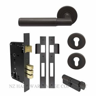 WINDSOR 8404 DRB NIDO LUMINA PLAIN ROUND ROSE ENTRANCE SET DARK ROMAN BRASS
