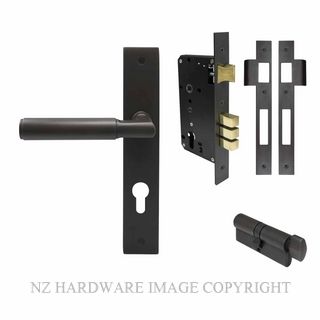 WINDSOR 8406 DRB NIDO LUMINA PLAIN LONG PLATE ENTRANCE SET DARK ROMAN BRASS