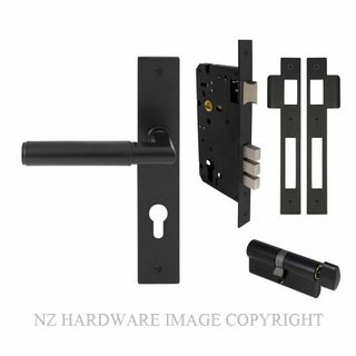 WINDSOR 8406 BLK NIDO LUMINA PLAIN LONG PLATE ENTRANCE SET MATT BLACK
