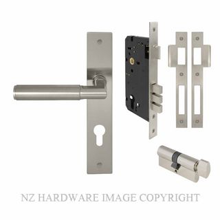 WINDSOR 8406 BN NIDO LUMINA PLAIN LONG PLATE ENTRANCE SET BRUSHED NICKEL