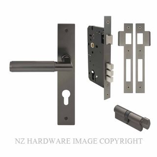 WINDSOR 8406 GN NIDO LUMINA PLAIN LONG PLATE ENTRANCE SET GRAPHITE NICKEL