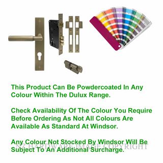 WINDSOR 8406 PC NIDO LUMINA PLAIN LONG PLATE ENTRANCE SET POWDERCOAT