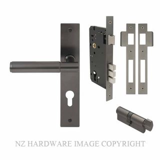 WINDSOR 8426 GN NIDO VERGE PLAIN LONG PLATE ENTRANCE SET GRAPHITE NICKEL