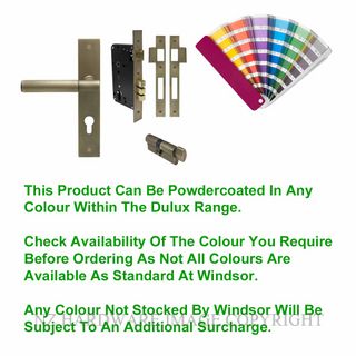 WINDSOR 8426 PC NIDO VERGE PLAIN LONG PLATE ENTRANCE SET POWDERCOAT