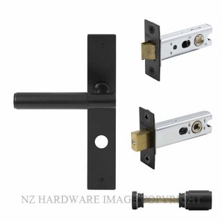 WINDSOR 8428 BLK NIDO VERGE PLAIN LONG PLATE PRIVACY SET MATT BLACK