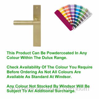 WINDSOR 8427 PC NIDO VERGE PLAIN LONG PLATE PASSAGE SET POWDERCOAT