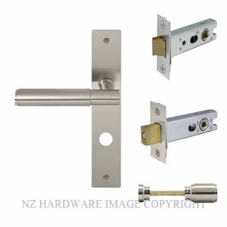 WINDSOR 8428 BN NIDO VERGE PLAIN LONG PLATE PRIVACY SET BRUSHED NICKEL