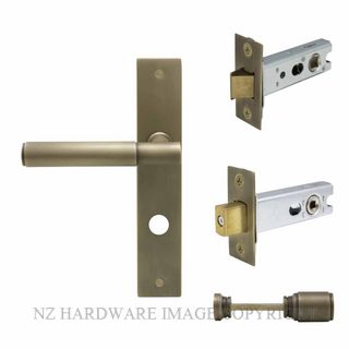 WINDSOR 8428 RB NIDO VERGE PLAIN LONG PLATE PRIVACY SET ROMAN BRASS