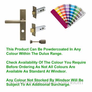 WINDSOR 8428 PC NIDO VERGE PLAIN LONG PLATE PRIVACY SET POWDERCOAT