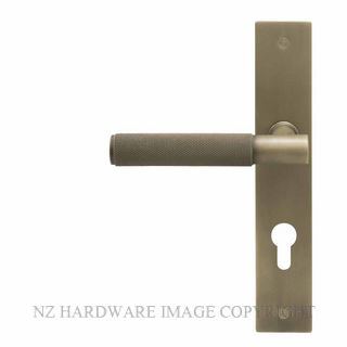 WINDSOR 8433 E85 RB NIDO VERGE DIAMOND KNURL LEVER ON E85 PLATE SET ROMAN BRASS