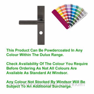 WINDSOR 8433 P85 PC NIDO VERGE DIAMOND KNURL LEVER ON PRIVACY PLATE SET POWDERCOAT