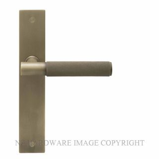 WINDSOR 8433LD RB NIDO VERGE DIAMOND KNURL LH DUMMY LEVER ON PLATE SET ROMAN BRASS