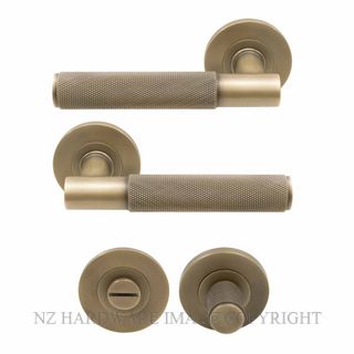 WINDSOR 8435 RB NIDO VERGE DIAMOND KNURL PRIVACY SET ROMAN BRASS
